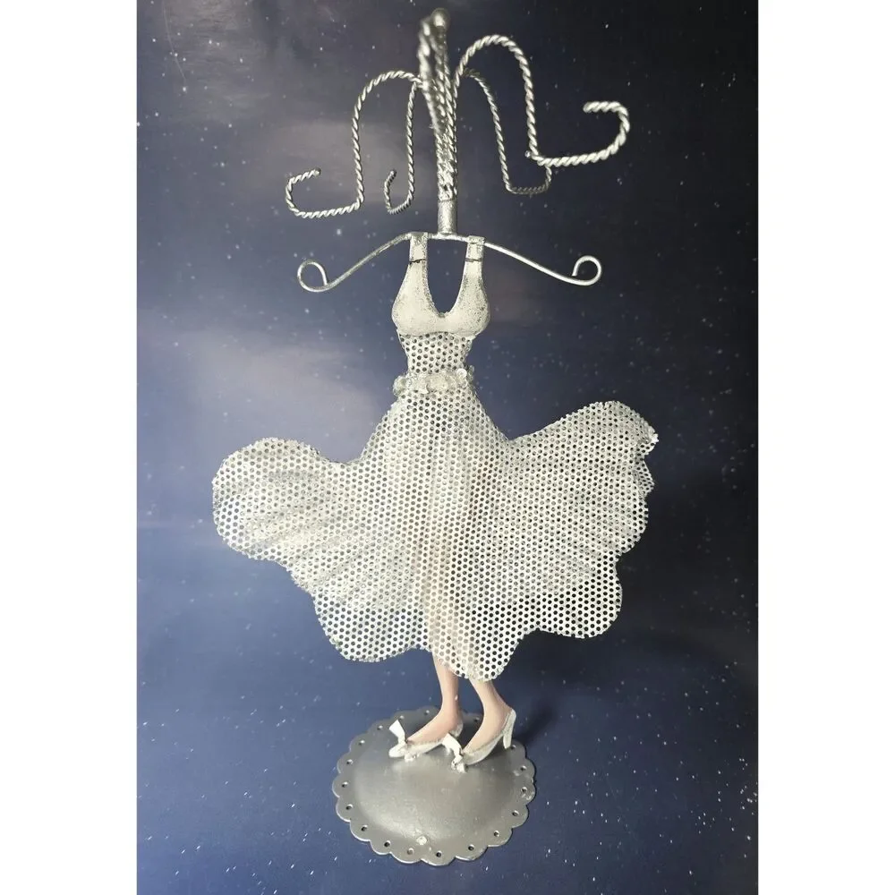 Jewelry Stand Wire Dress Lady Mesh Gown Doll Legs 14